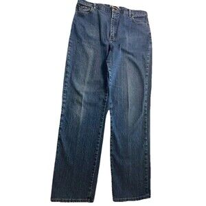 Lee Relaxed Women’s Straight Leg Jeans High Rise Medium Wash Denim Size 16 Long